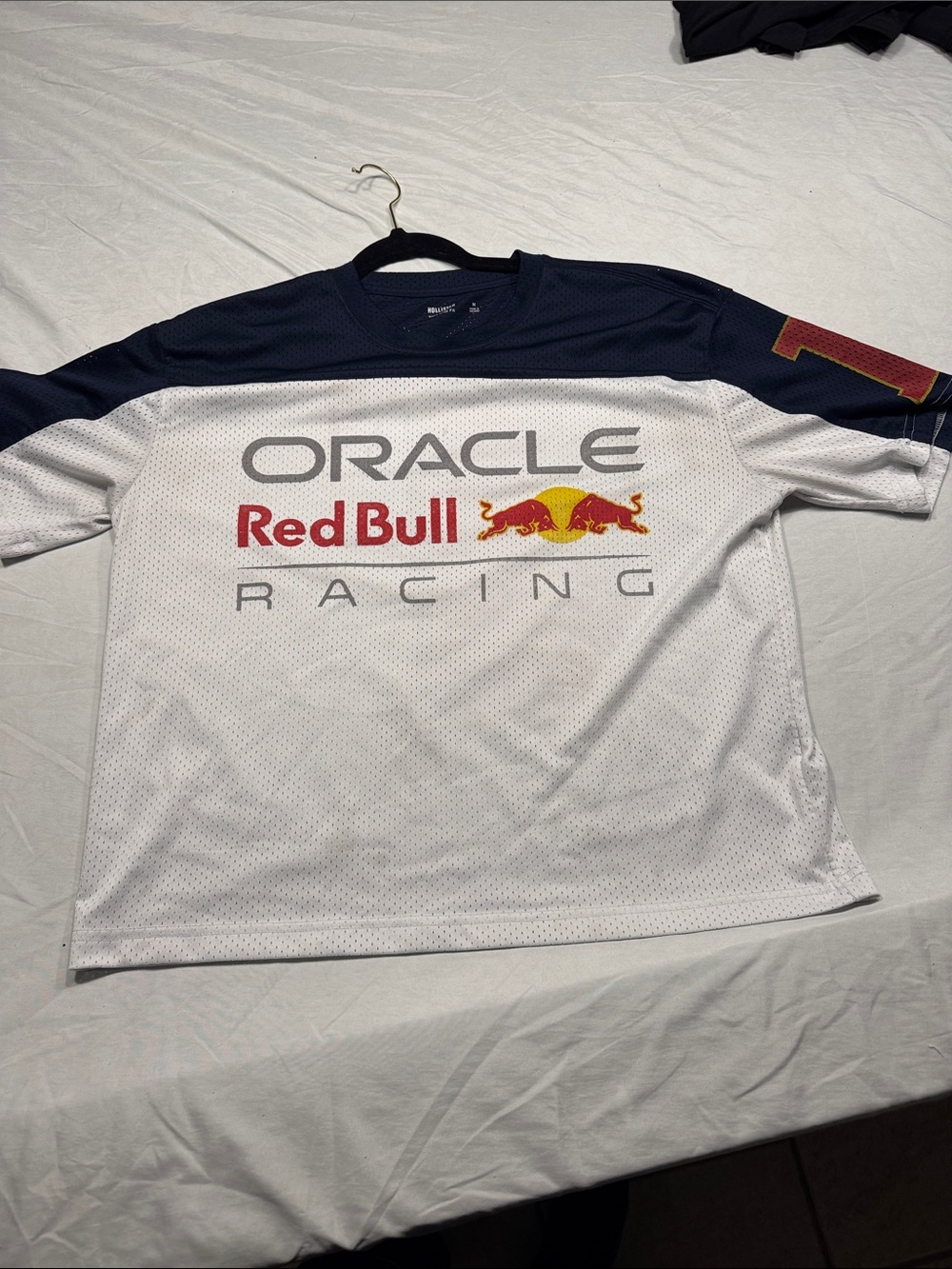 Hollister White & Navy Red Bull Racing Jersey
